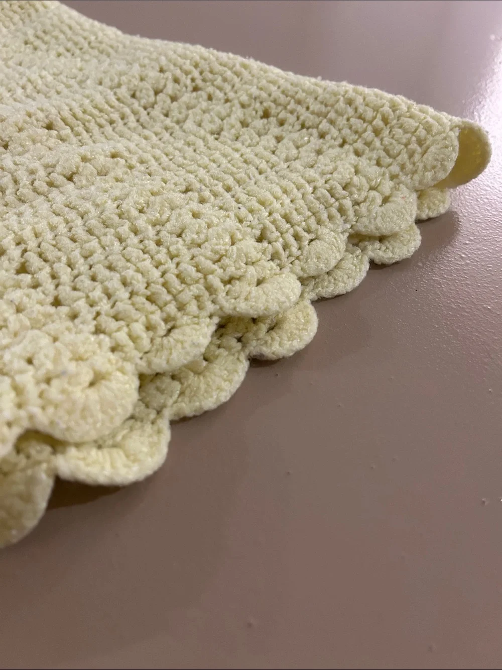 N/A yellow crochet
